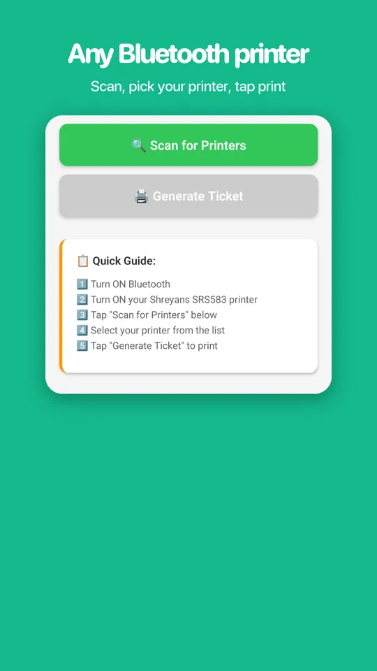 Printer scan and quick guide